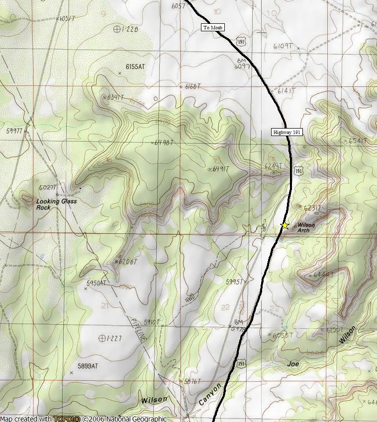 wilson arch map