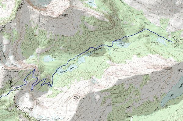 Swiftcurrent Trail Map
