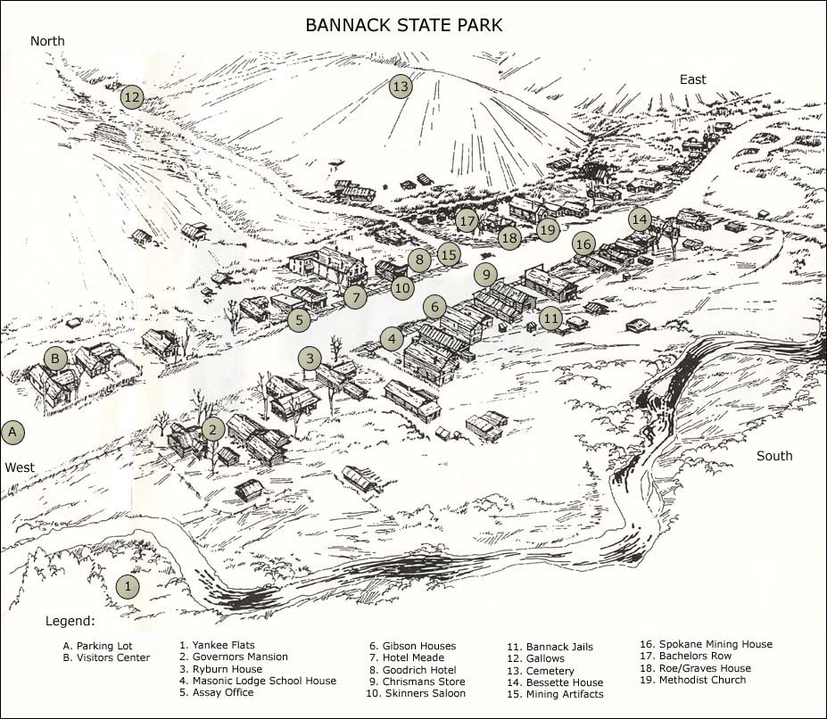 bannack state park map