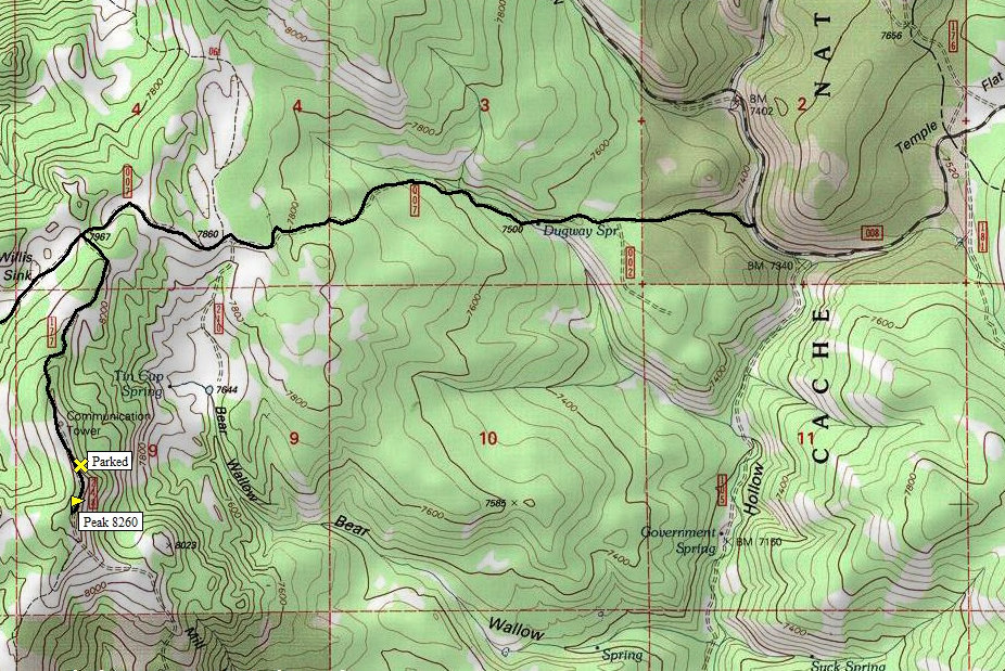 Dugway spring map