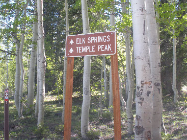 sign to Temple Peak