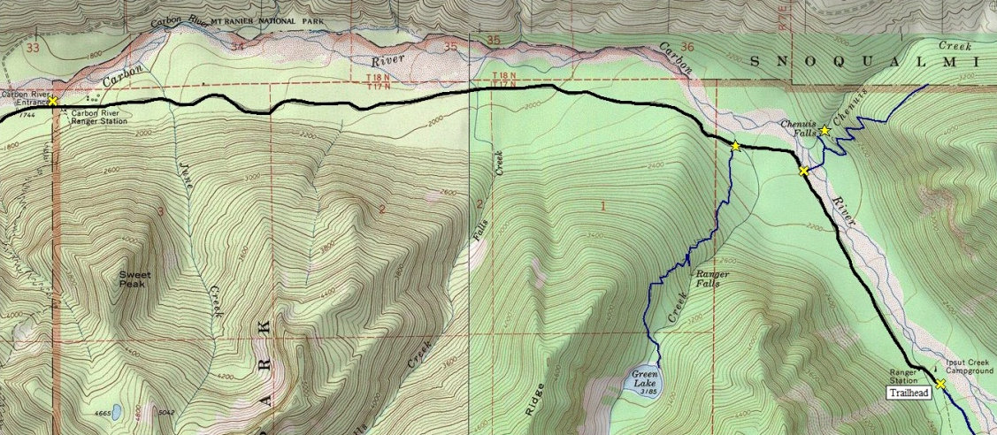 Carbon River road map