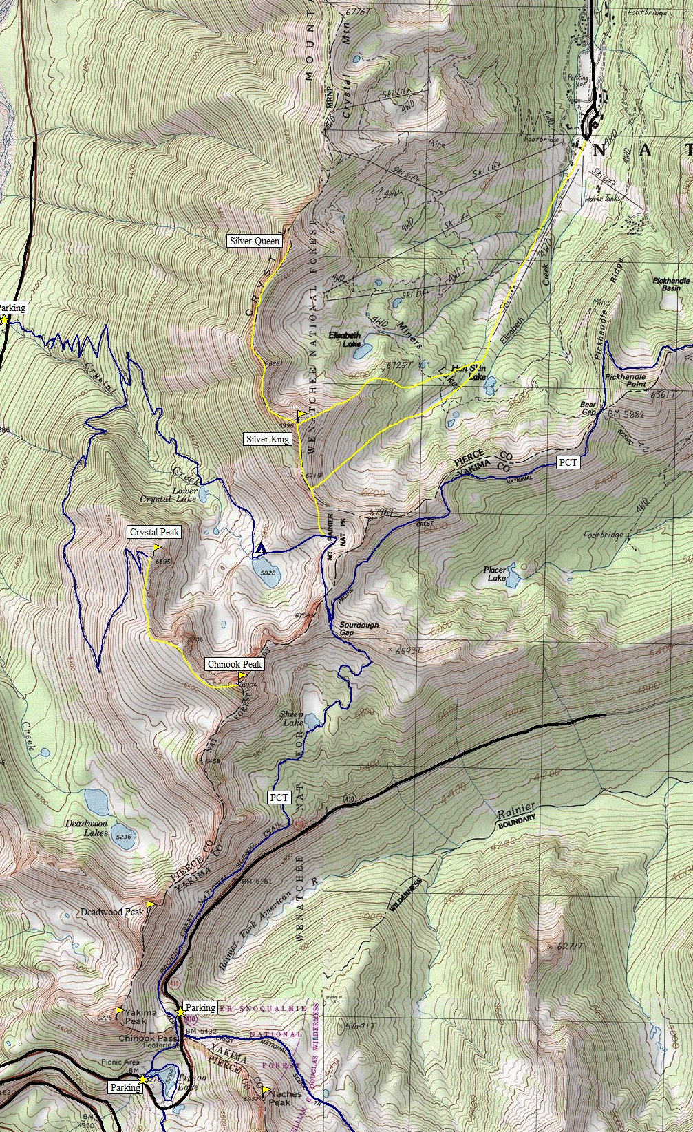 Crystal Mountain Map
