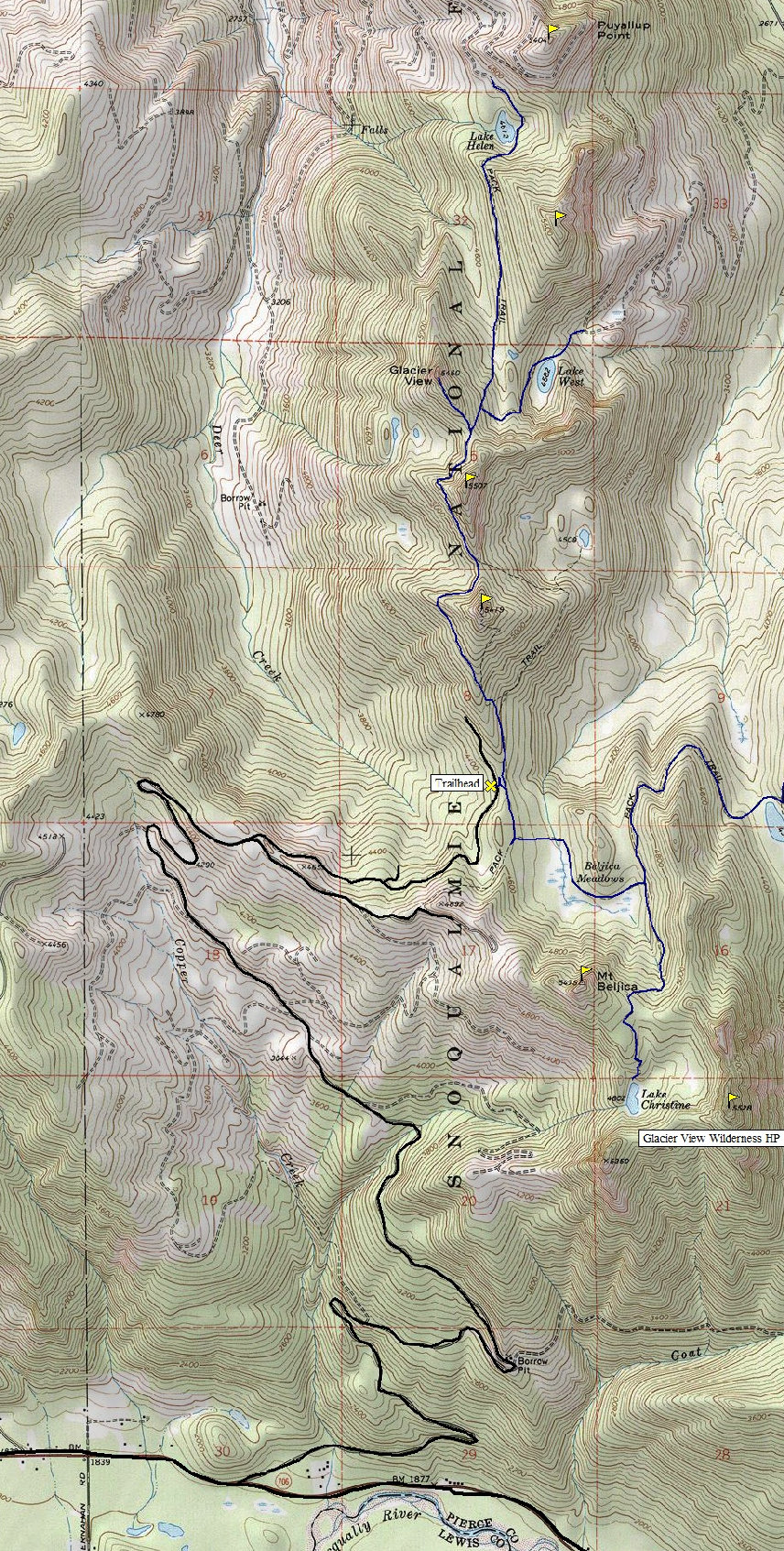 Glacier View Map