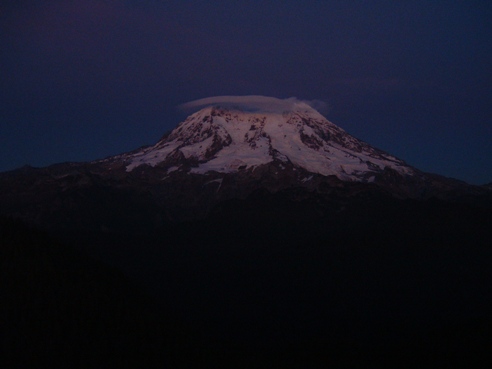 Rainier at dusk