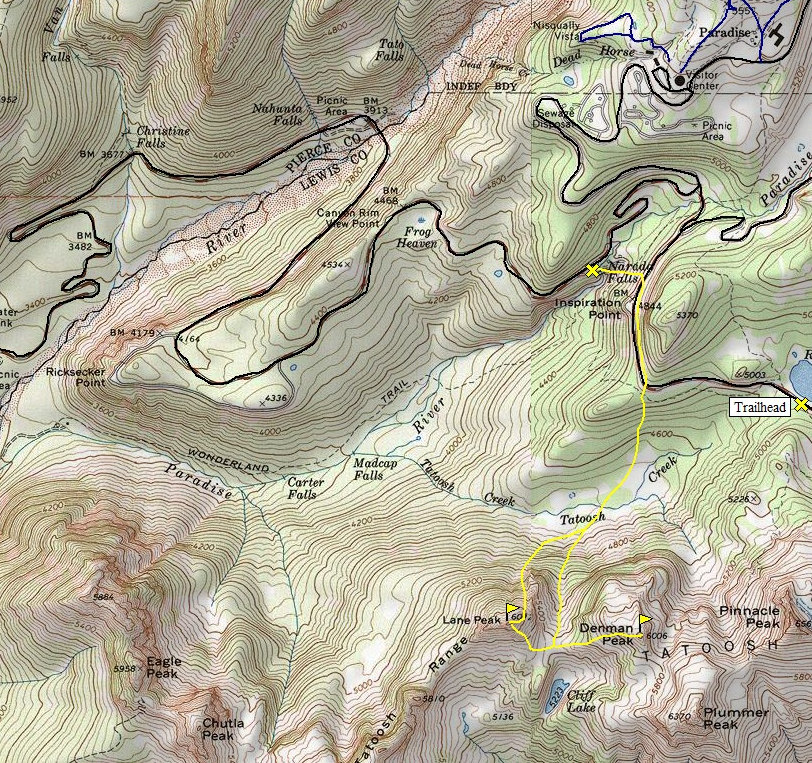 lane peak map