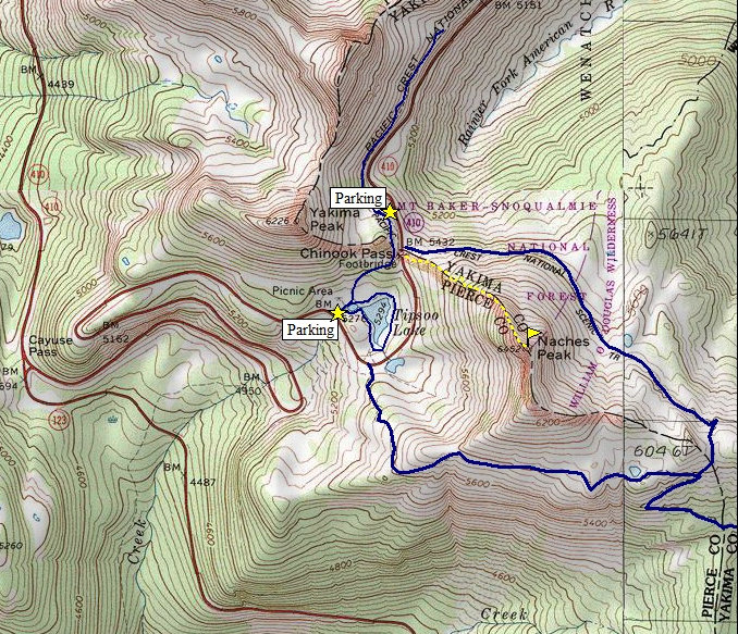 Naches Peak Map