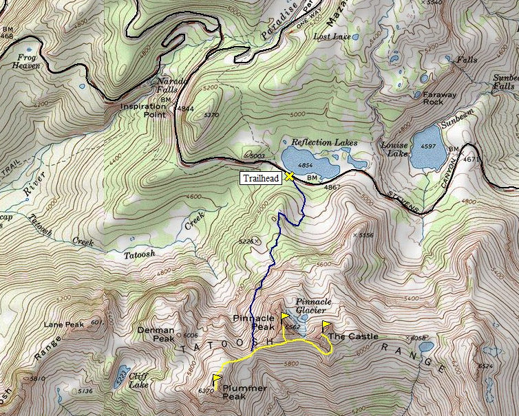 Pinnacle Saddle Trail Map