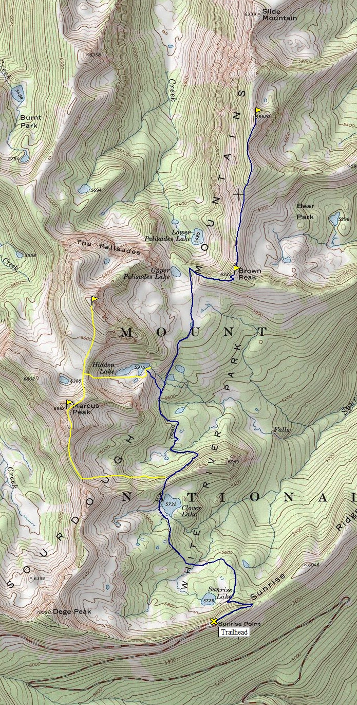 Palisades Trail Map