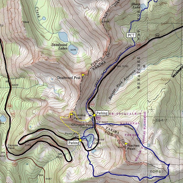 Yakima Peak map