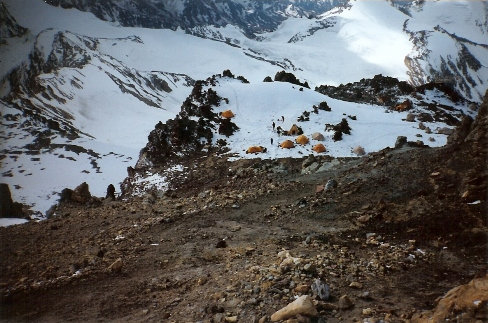 Looking down at Berlin Camp 