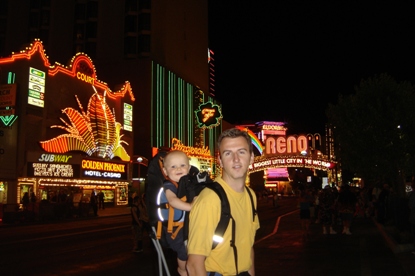 Walking Virginia Street at night