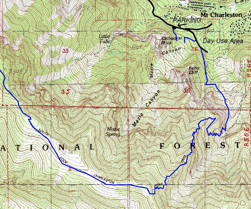Mount Charleston Map