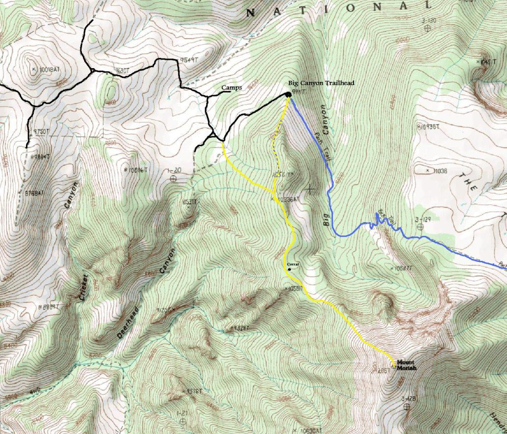 mount moriah map