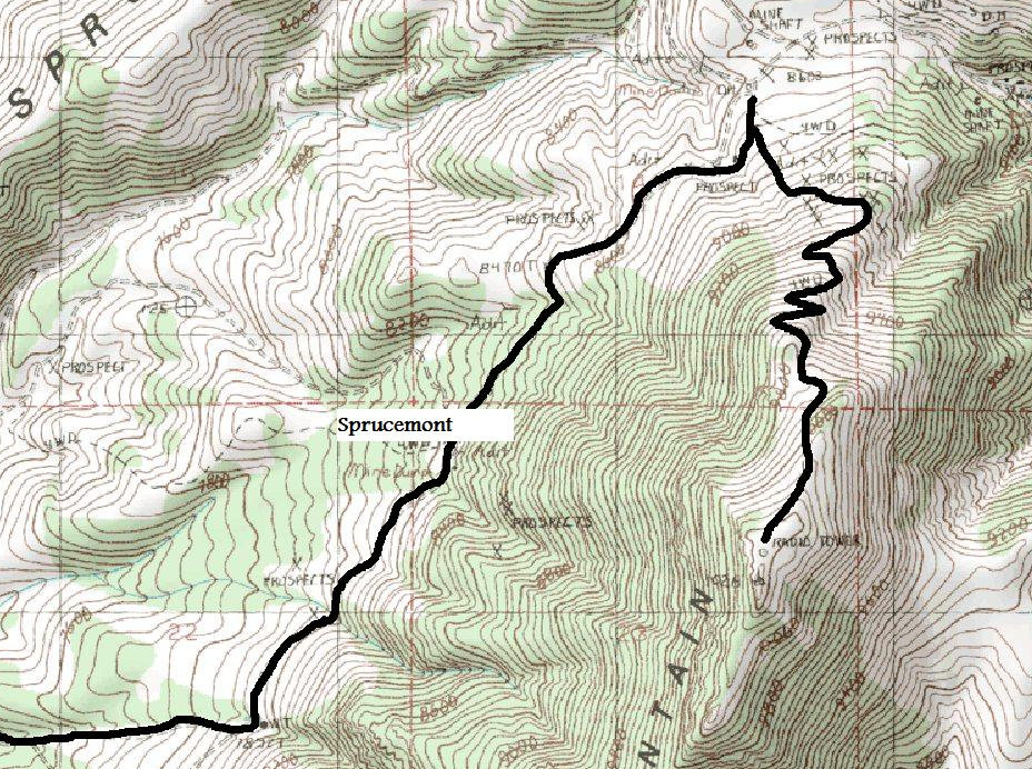 Spruce mountain map