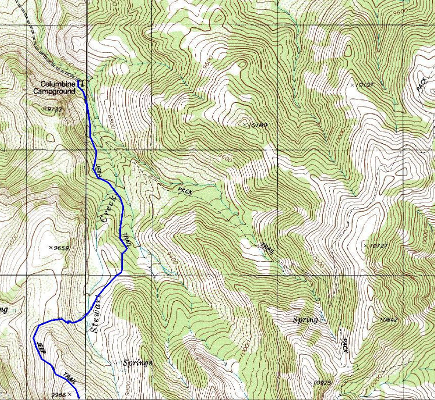 Arc Dome topo map