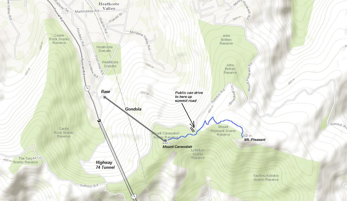 christchurch gondola map