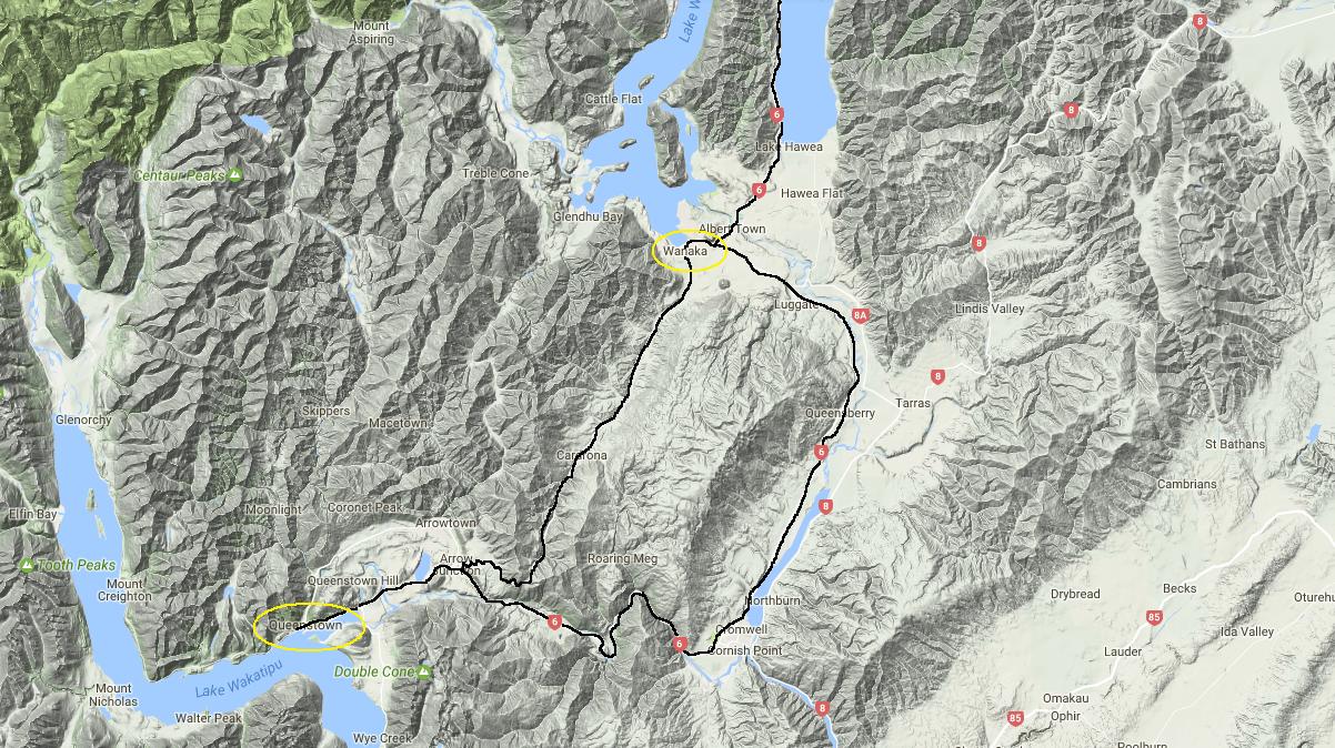 Queenstown map