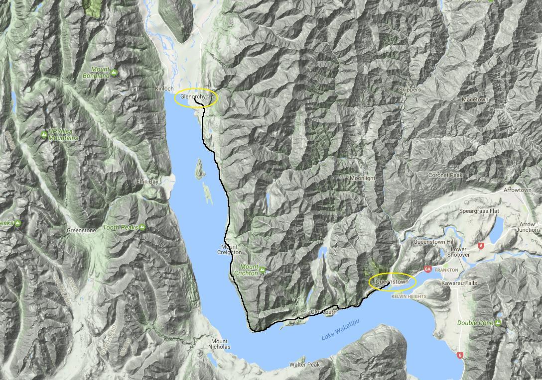 glenorchy road map