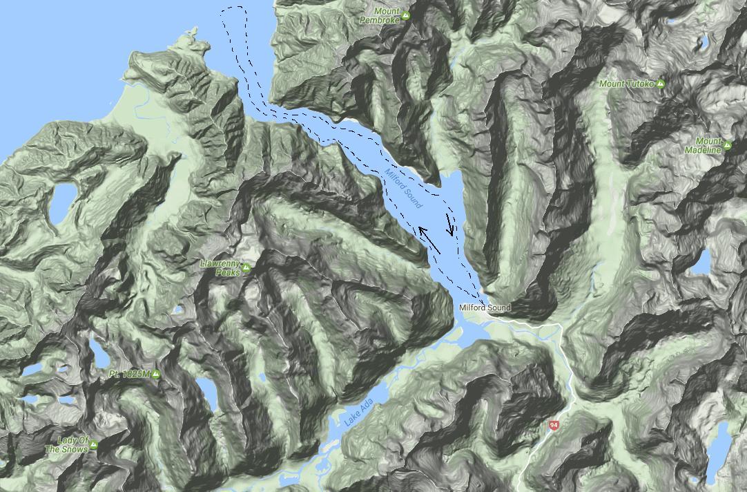 milford sound map