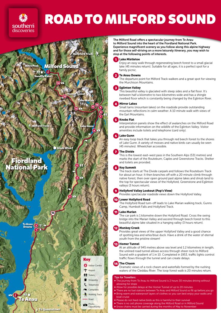 milford sound road map