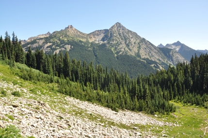 hiking to black peak