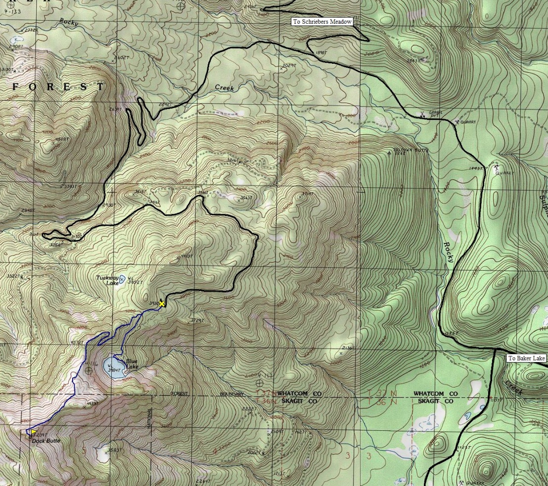 dock butte trail map