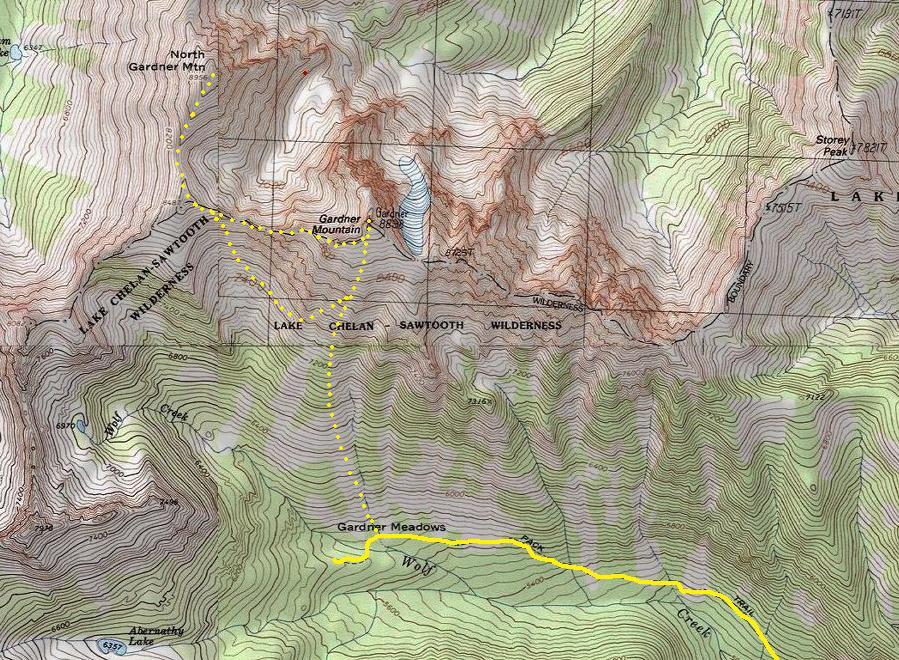 north gardner mountain map