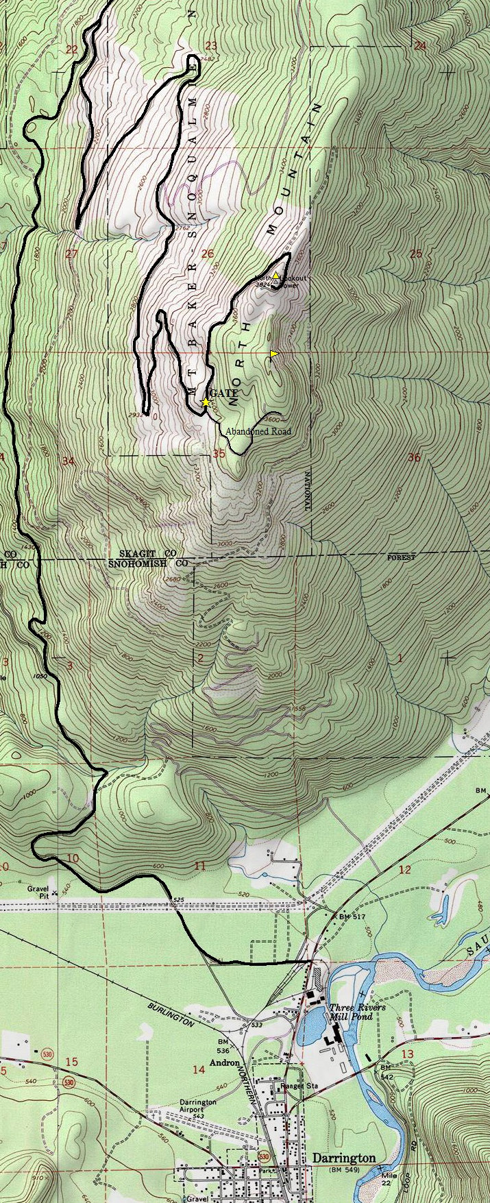 north mountain lookout map