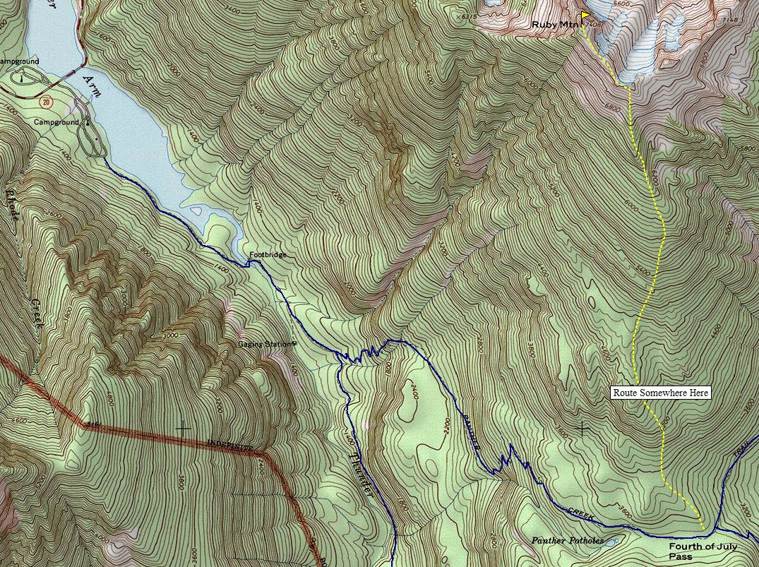 Ruby Mountain map
