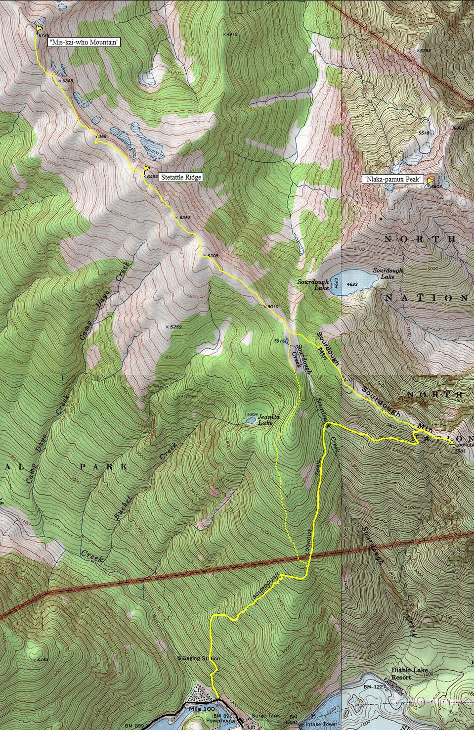 stetattle ridge map