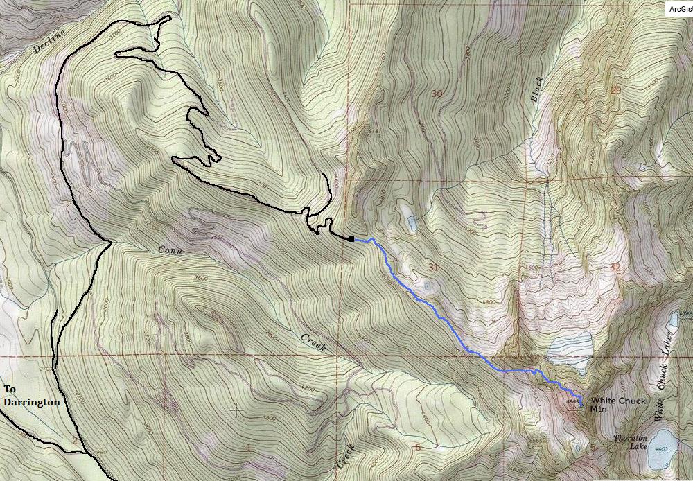 white chuck mountain map