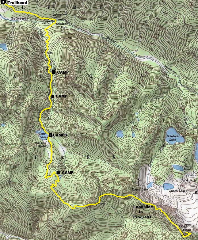 bogachiel peak map