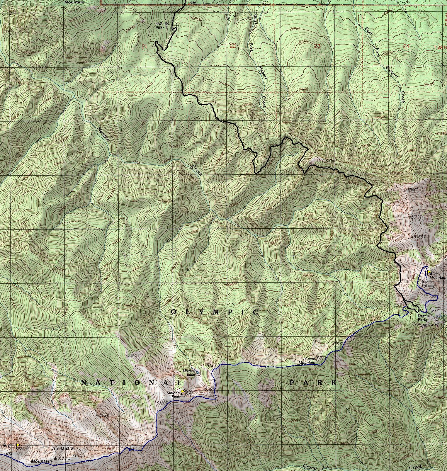 elk mountain trail map