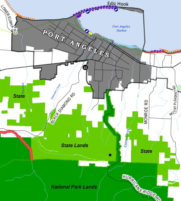 port angeles map