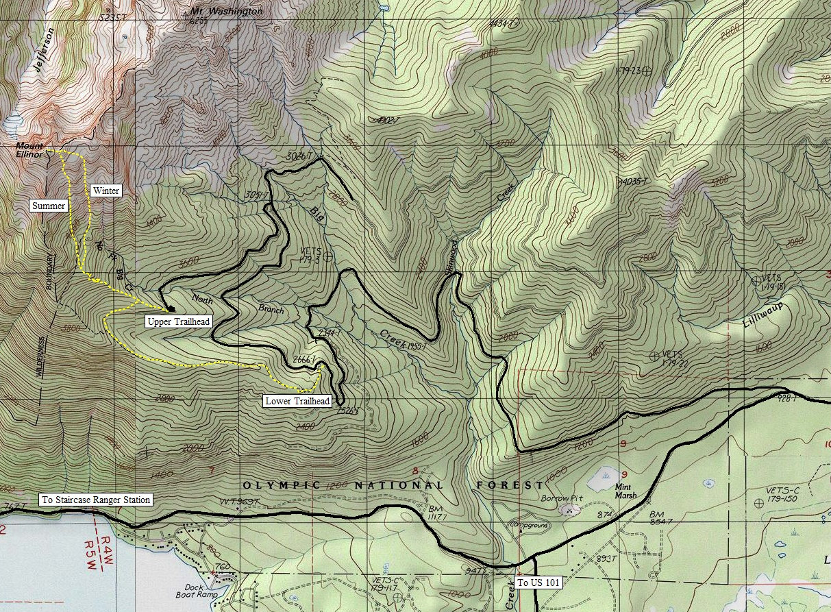 mount ellinor trail map