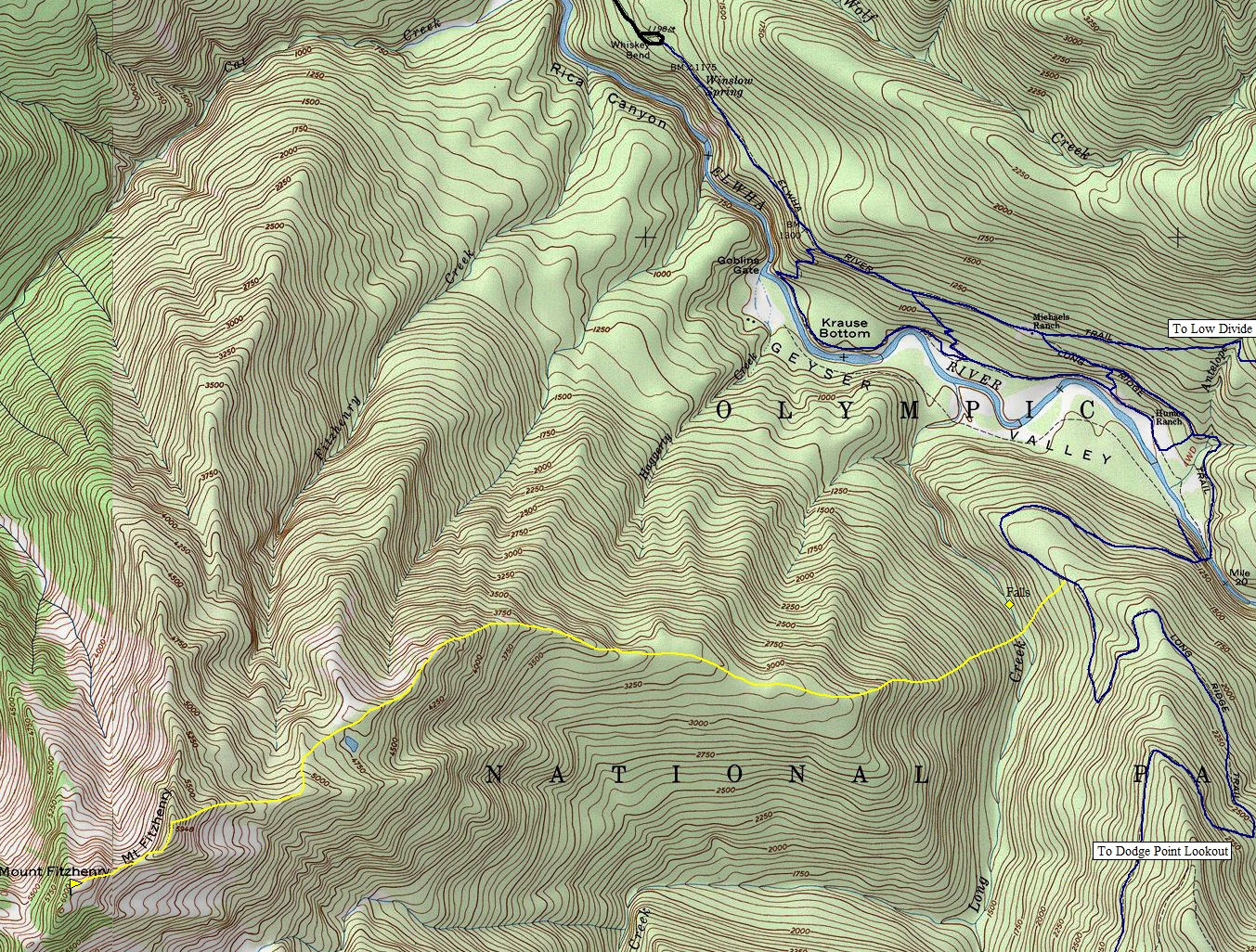 mount fitzhenry bailey range map