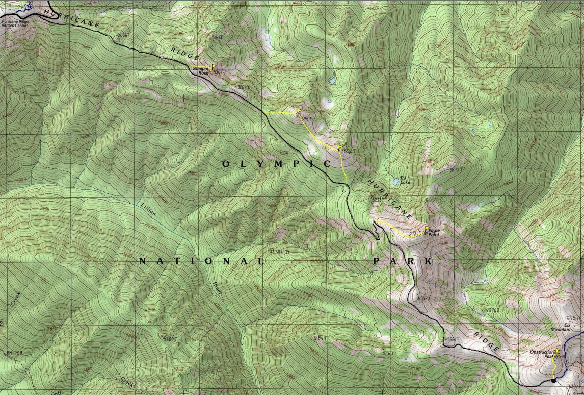 Hurricane Ridge map