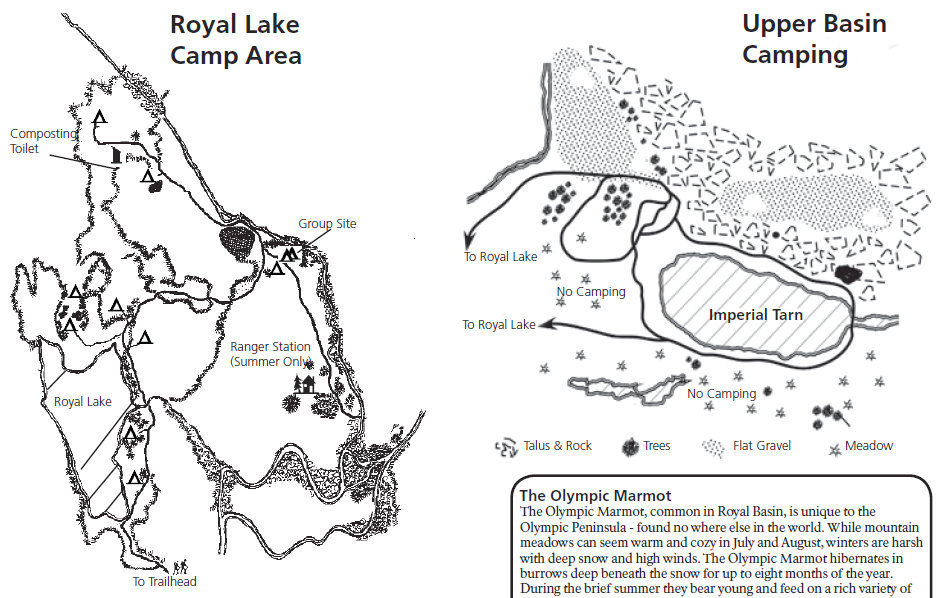 royal basin campsite map