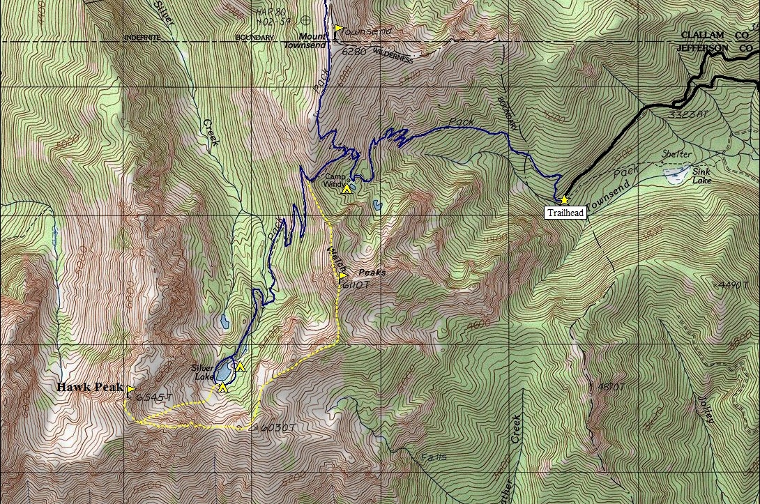 Silver Lake trail map