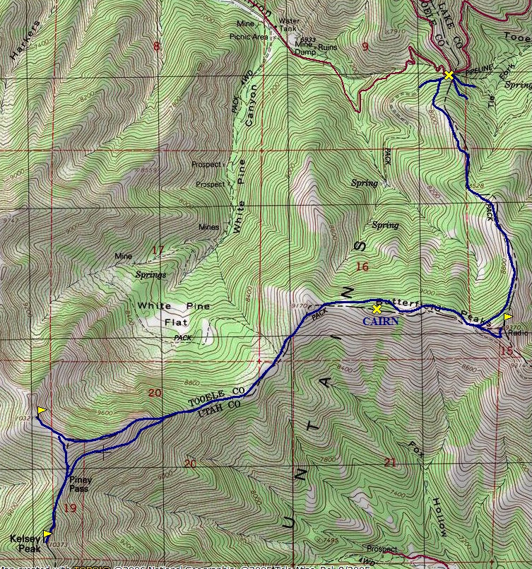 Butterfield Canyon hiking map