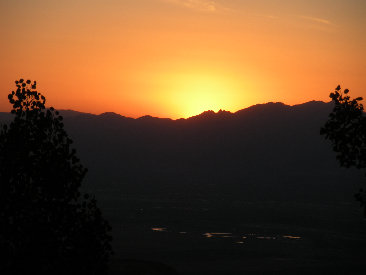 Sunrise from the trail