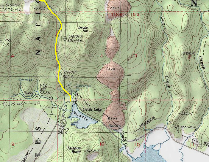 South Sister Oregon Map