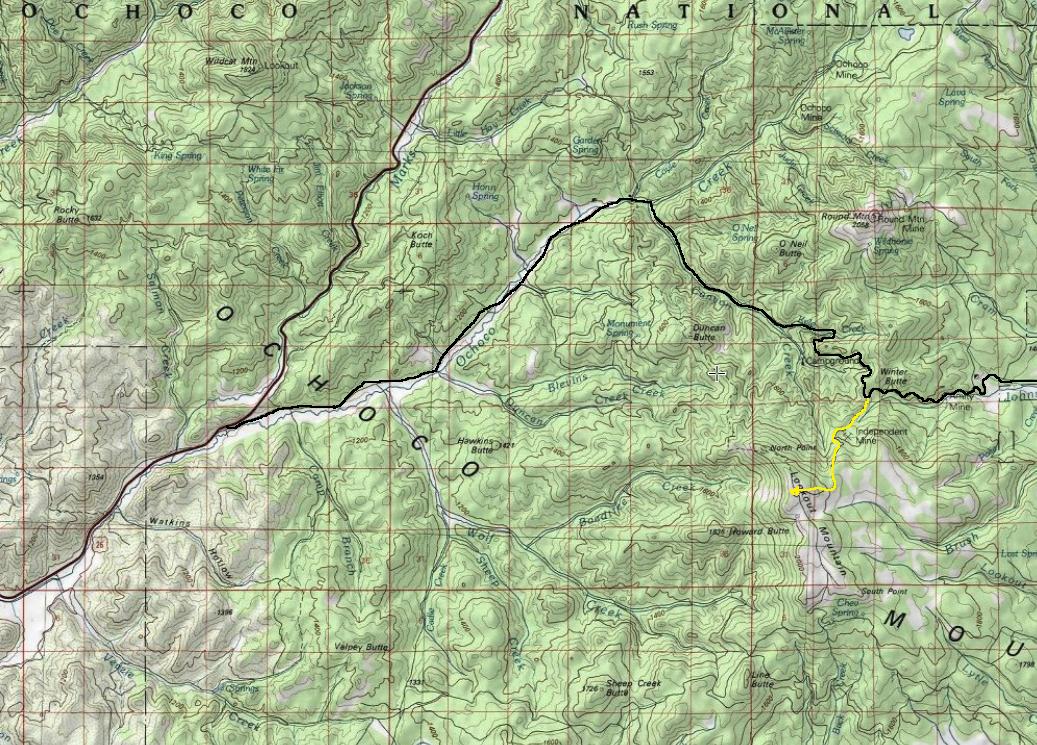 ochoco mountains map