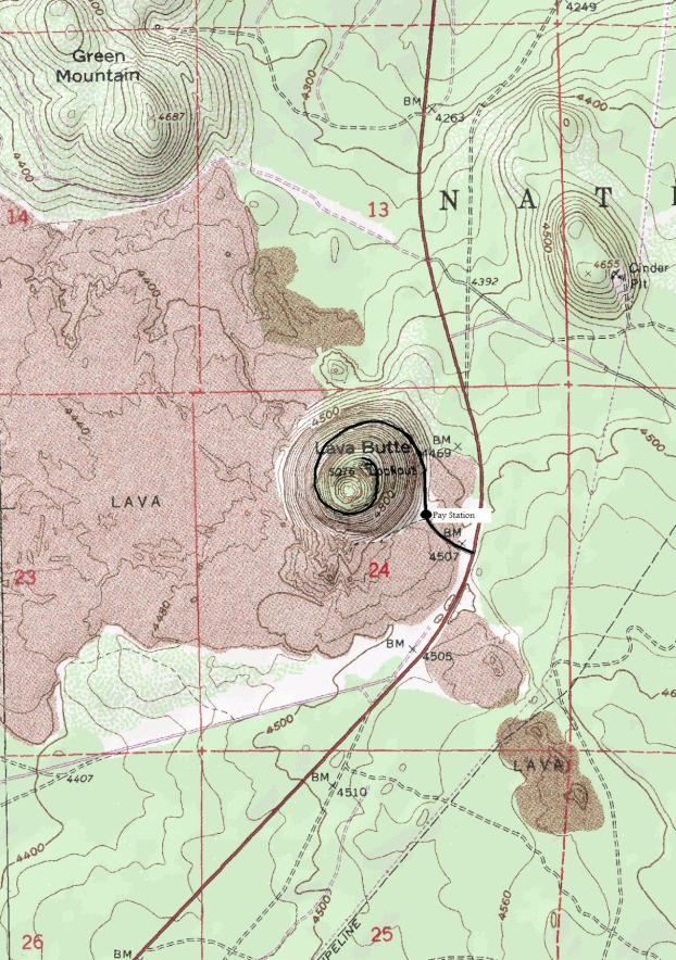 Lava Butte map
