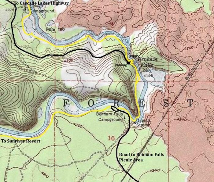 Benham Falls Map