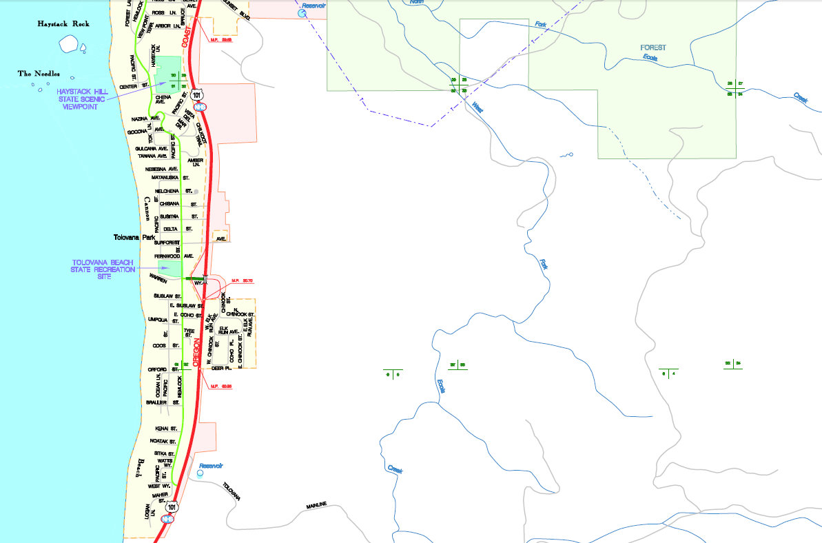 cannon beach map