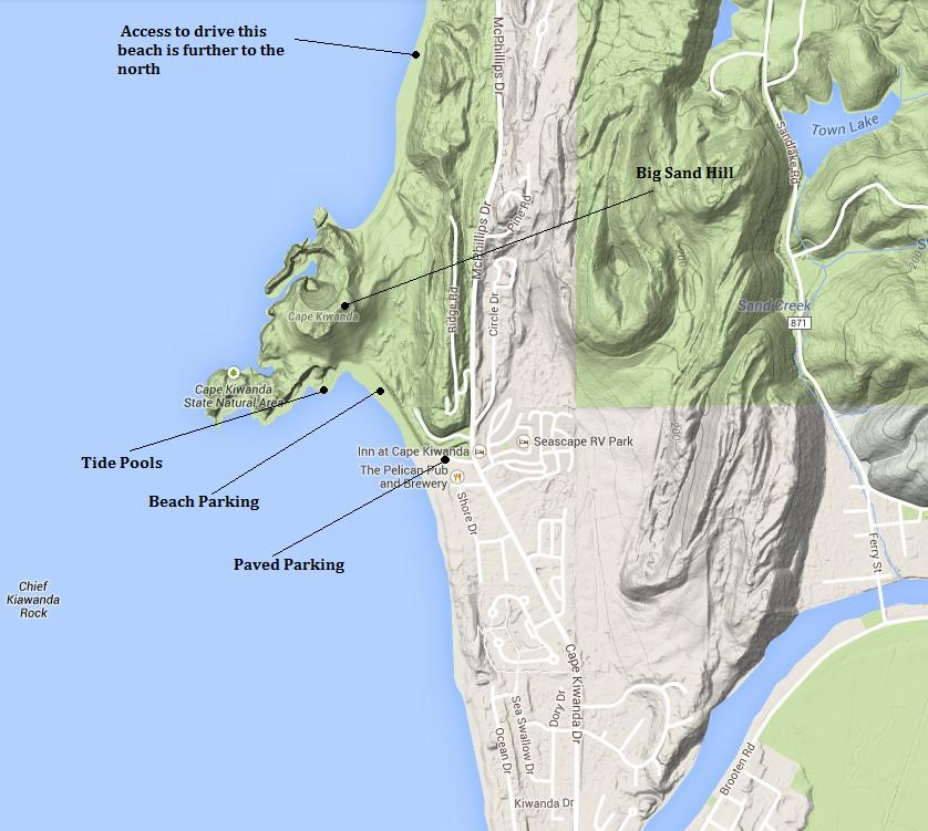 cape kiwanda map