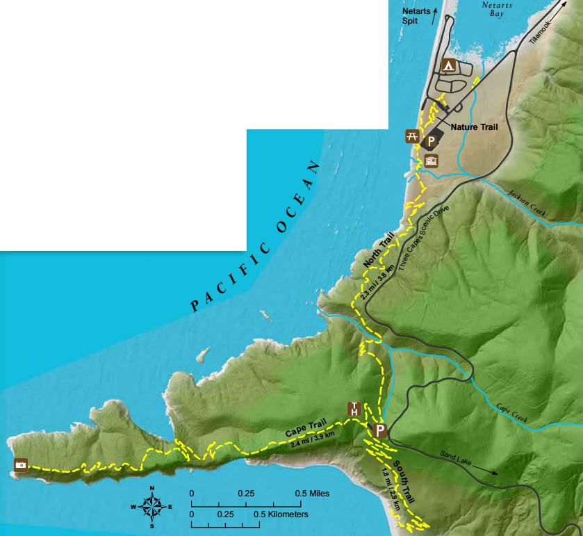 cape lookout north trail map