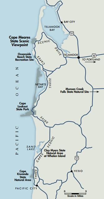 Cape Meares location map